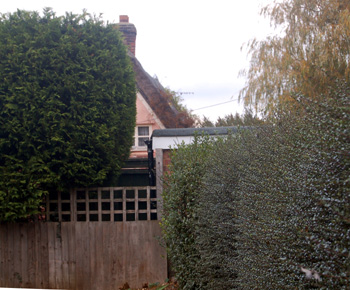 9 Blunham Road hiding behind modern developments October 2009